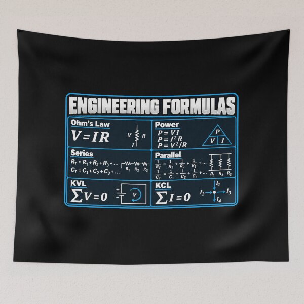 Item preview, Engineering Formulas Reference Chart – Electrical Engineering & Circuit Design designed and sold by UrsaOasis.