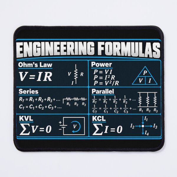 Item preview, Engineering Formulas Reference Chart – Electrical Engineering & Circuit Design designed and sold by UrsaOasis.