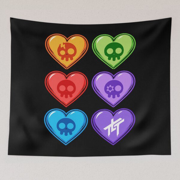 Item preview, Zero One Skulls Hearts Electro Rock designed and sold by aliceciamunro.