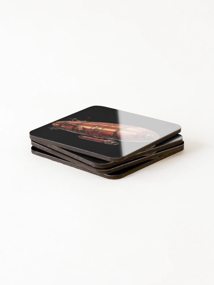 Thumbnail 4 of 5, Coasters (Set of 4), Zeppelin designed and sold by Mad Apparel.