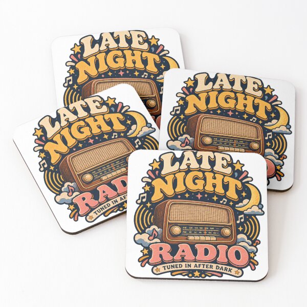 Item preview, Late Night Radio Vintage Retro Music T-Shirt designed and sold by EssentialsWear.