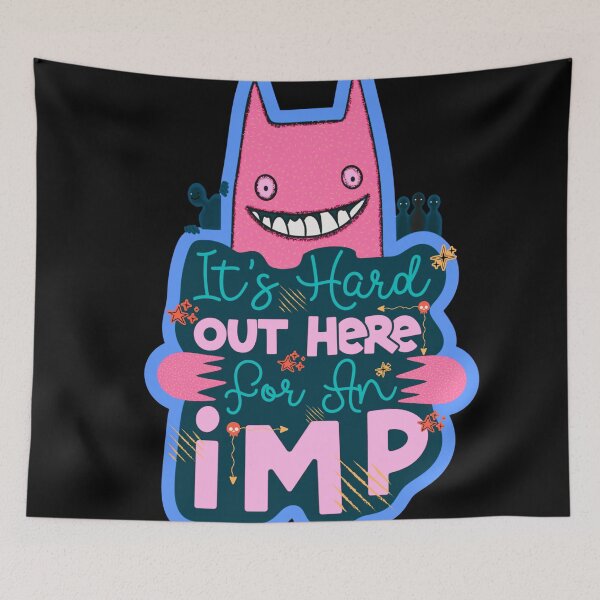 Item preview, Fantasy Halloween Imp Pun designed and sold by Renata illustrata.
