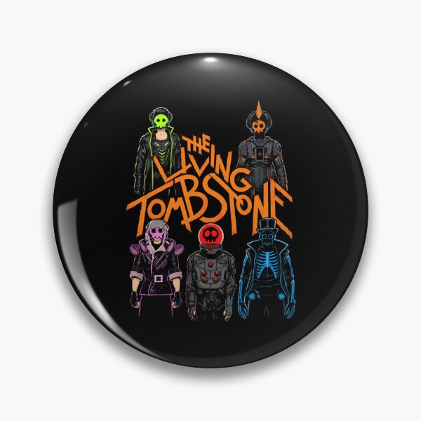 Item preview, Vintage TLT Tombsona Characters Skull Heart Badges Music designed and sold by aliceciamunro.