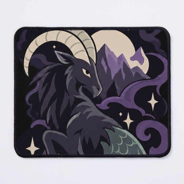 Item preview, Spooky Capricorn Zodiac–Gothic Sea Goat,Haunted Mountains & Celestial Art designed and sold by P.L.U.T.O.