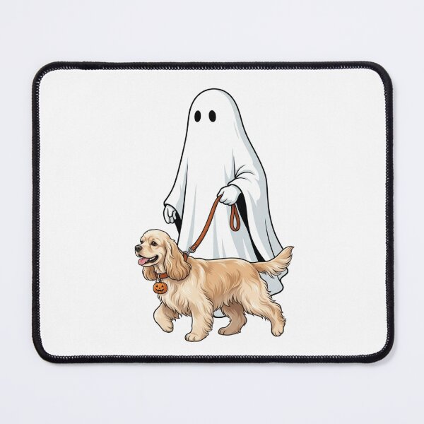 Item preview, American Cocker Spaniel Ghost Walking Dog Halloween Spooky Dog Mom Buff Blond Spaniel Humor designed and sold by raedattia.