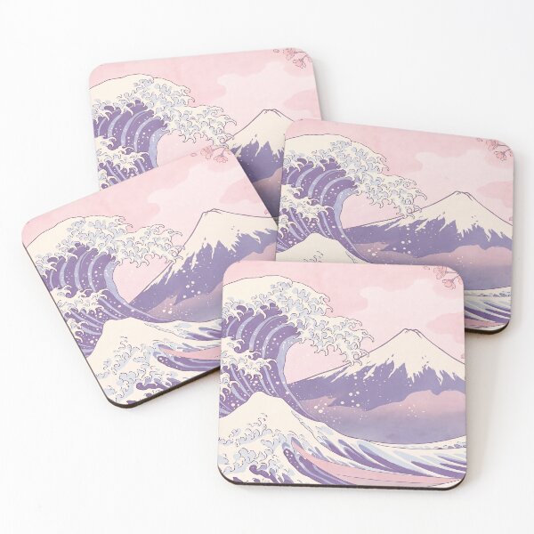 Item preview, Kawaii Pastel Great Wave with Mount Fuji and Sakura designed and sold by DeviantMerch.