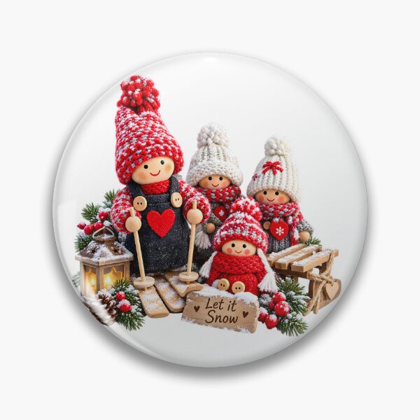 Item preview, Cozy Winter Gnom Cute Nordic Holiday Gnome & Doll Chri designed and sold by HoMya.