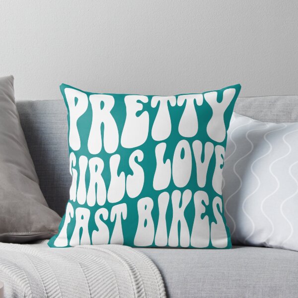 Item preview, Pretty Girls Love Fast Bikes White Bubble Text designed and sold by SteamWorkz.