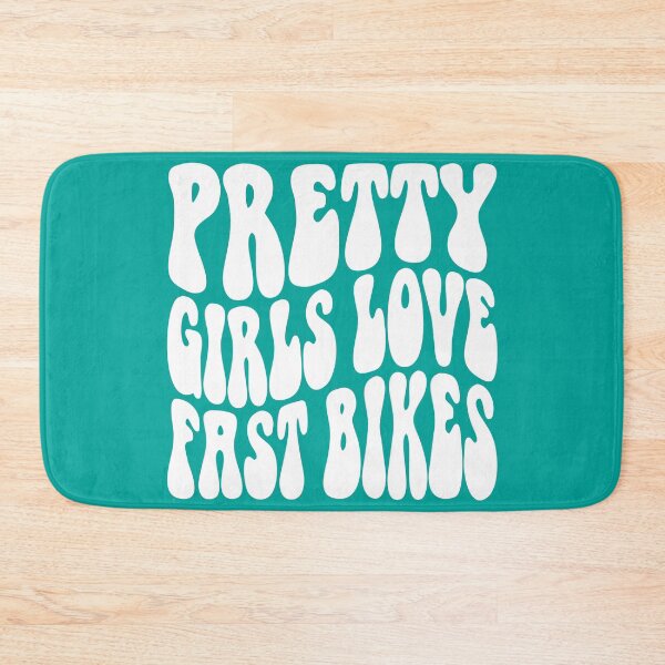 Item preview, Pretty Girls Love Fast Bikes White Bubble Text designed and sold by SteamWorkz.