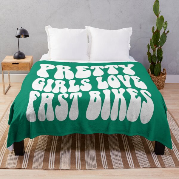 Item preview, Pretty Girls Love Fast Bikes White Bubble Text designed and sold by SteamWorkz.