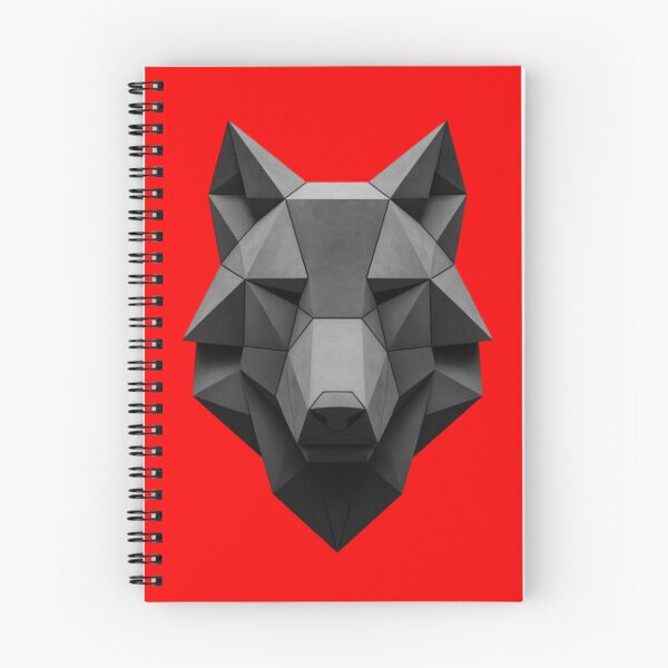 Item preview, A stark geometric wolf head constructed from heavy angular planes designed and sold by 123ks.