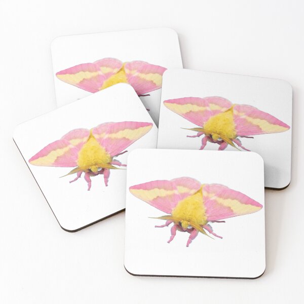 Item preview, Rosy Maple Moth – Pink and Yellow Fluffy Portrait designed and sold by Helt-enkelt.