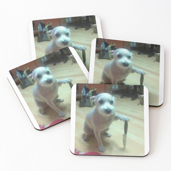 Item preview, puppy with knife designed and sold by ConcreteSaint.