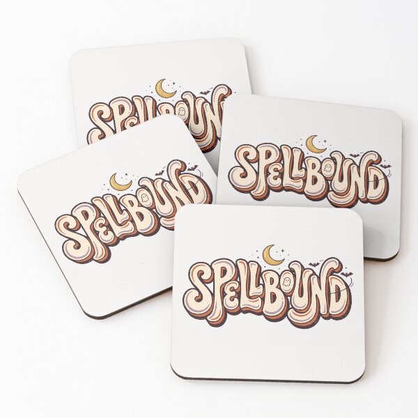 Item preview, Spellbound Retro Groovy Halloween Typography | Cute Witchy Ghost Moon Bats designed and sold by stillhereworks.