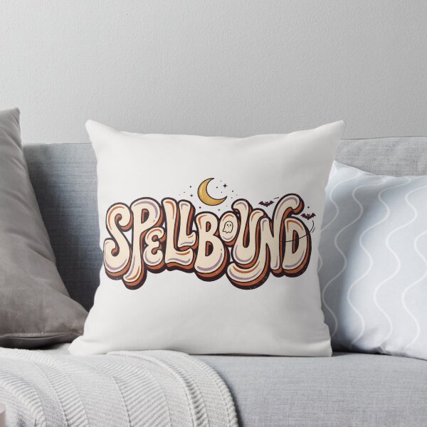 Item preview, Spellbound Retro Groovy Halloween Typography | Cute Witchy Ghost Moon Bats designed and sold by stillhereworks.
