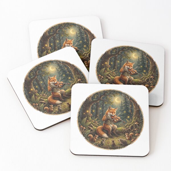 Item preview, Fox Playing Violin Enchanted Forest Illustration designed and sold by DariaOltes.