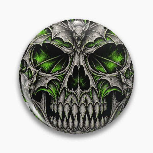 Item preview, Batwing Battalion Skull T-Shirt - Gothic Bat Skull Design Since 1989 designed and sold by KIDEnia.