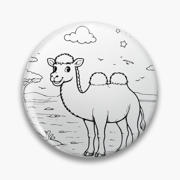 Item preview, Coloring book style print. Camel designed and sold by MS Production.