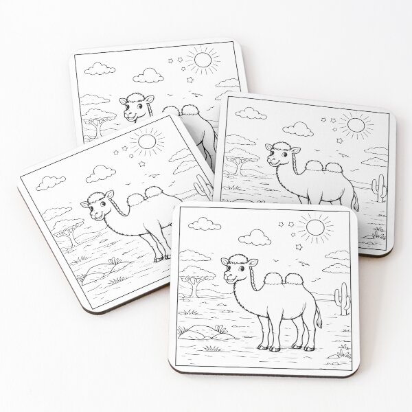 Item preview, Coloring book style print. Camel designed and sold by MS Production.