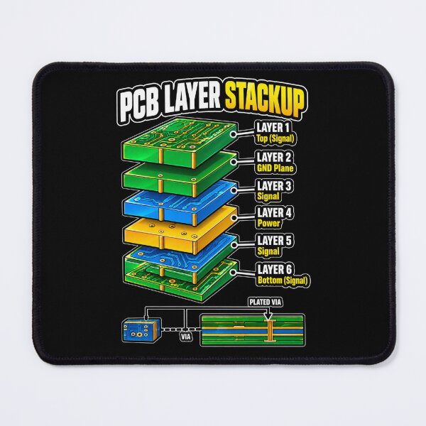 Item preview, PCB Layer Stackup – 6 Layer Circuit Board Design | Electrical Engineering designed and sold by UrsaOasis.