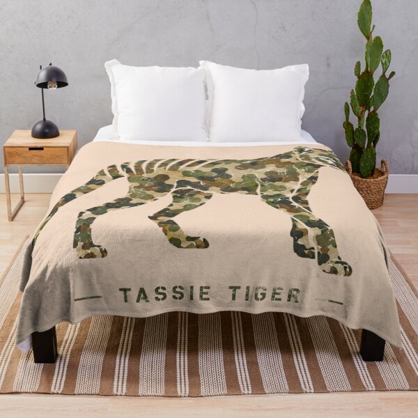 Item preview, Camo Tassie Tiger Thylacine Vintage Wildlife designed and sold by Yellowriversss.