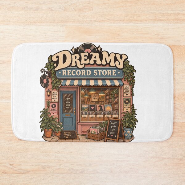 Item preview, Dreamy Record Store Vintage Vinyl Shop Music T-Shirt designed and sold by EssentialsWear.