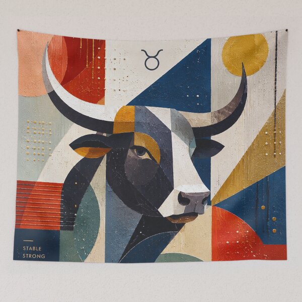 Item preview, Taurus Zodiac Sign Painting – Celestial Bull Artwork designed and sold by GalleryKauffeld.