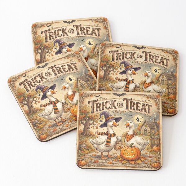 Item preview, Trick or Treat Goose | Vintage Halloween Waterfowl Watercolor Design designed and sold by HelgaCraftery.