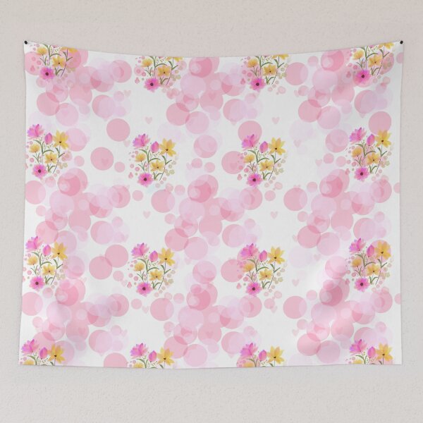 Item preview, Floral Pink Circles Pattern designed and sold by FlowerSeller1.