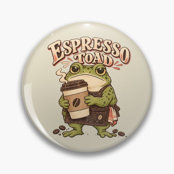 Aperçu de l'œuvre Espresso Toad – Cute Coffee Barista créée et vendue par AwesomeBeyondLimits.