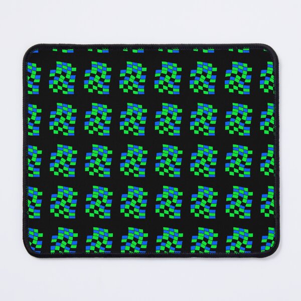 Item preview, Curved Blue and Green Checkerboard designed and sold by Elaine M Hayward .
