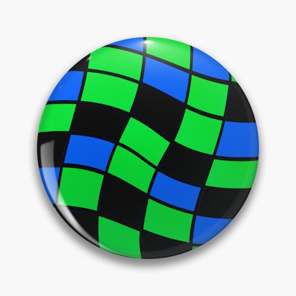 Item preview, Curved Blue and Green Checkerboard designed and sold by Elaine M Hayward .