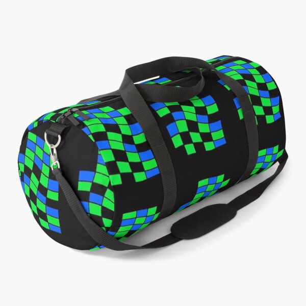 Item preview, Curved Blue and Green Checkerboard designed and sold by Elaine M Hayward .
