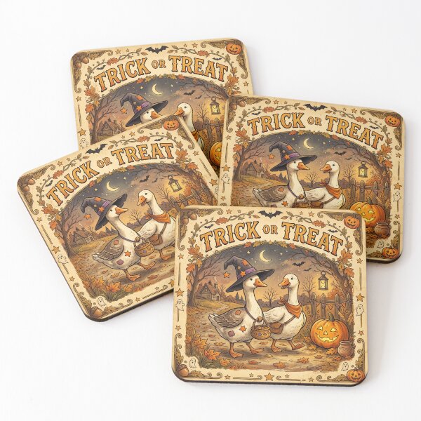 Item preview, Trick or Treat Goose | Vintage Halloween Waterfowl Watercolor Design designed and sold by HelgaCraftery.