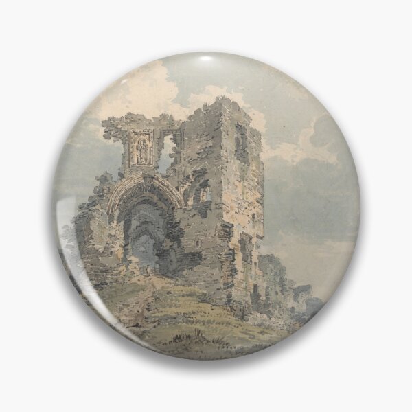 Item preview, Vintage Gothic Castle Ruins Watercolor - Antique Medieval Abbey Landscape Art Print designed and sold by youngVl.