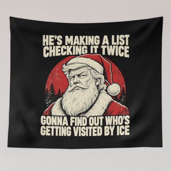 Item preview, He's Making A List Checking It Twice Political Christmas designed and sold by Arens ★★★★★.