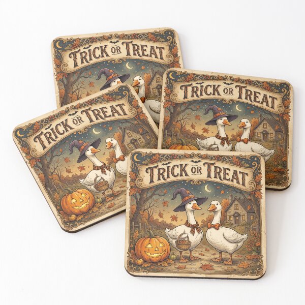 Item preview, Trick or Treat Goose | Vintage Halloween Waterfowl Watercolor Design designed and sold by HelgaCraftery.