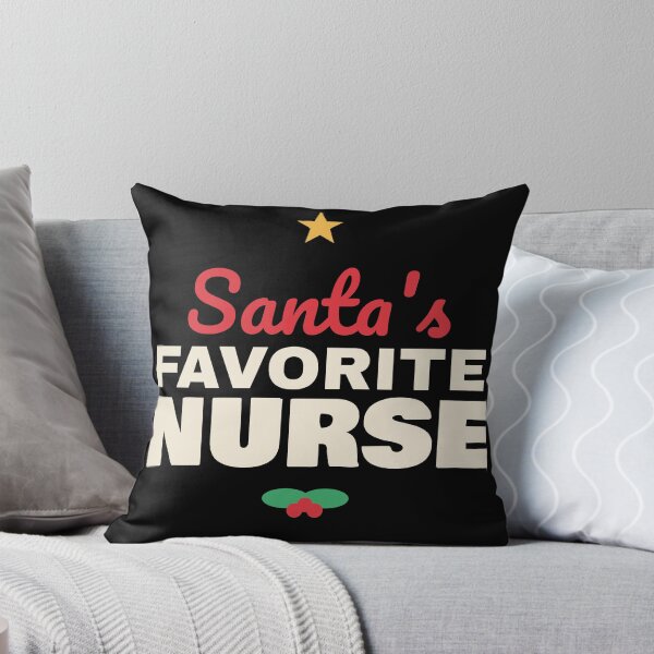 Item preview, Santa's Favorite Nurse Christmas Shirt designed and sold by The Spare Mitten.