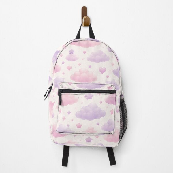 Aperçu de l'œuvre Pastel Cloud Dreams – Pink and Lavender Kawaii Cloud Pattern créée et vendue par HO•Designs.