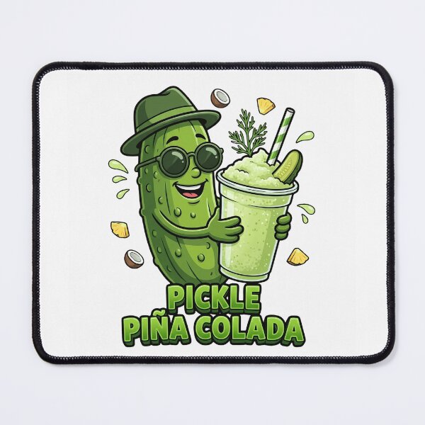 Item preview, Funny Pickle Piña Colada Cartoon designed and sold by Basma Designs | Retro, Kawaii Shirts & Stickers.