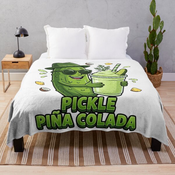 Item preview, Funny Pickle Piña Colada Cartoon designed and sold by Basma Designs | Retro, Kawaii Shirts & Stickers.