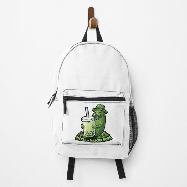 Item preview, Pickle + Matcha Boba – Funny Cute Pickle Character designed and sold by Basma Designs | Retro, Kawaii Shirts & Stickers.