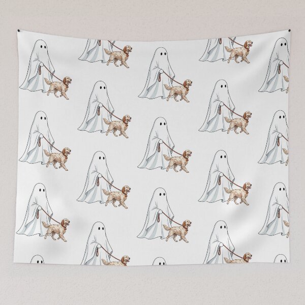 Item preview, English Setter Ghost Walking Dog Halloween Spooky Dog Mom Orange Belton Bird Dog Fall Humor designed and sold by raedattia.