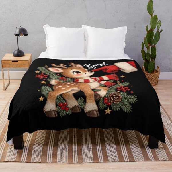 Item preview, Copy of Cute Christmas Reindeer Boop With Santa designed and sold by will freed18.
