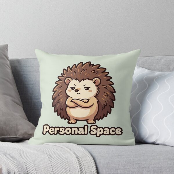 Item preview, Personal Space Grumpy Hedgehog designed and sold by Rariks.