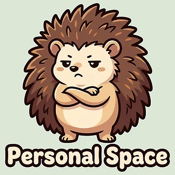 Artwork thumbnail, Personal Space Grumpy Hedgehog by Rariks