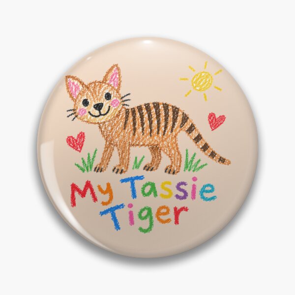 Item preview, Cute My Tassie Tiger Thylacine Crayon Art designed and sold by Yellowriversss.
