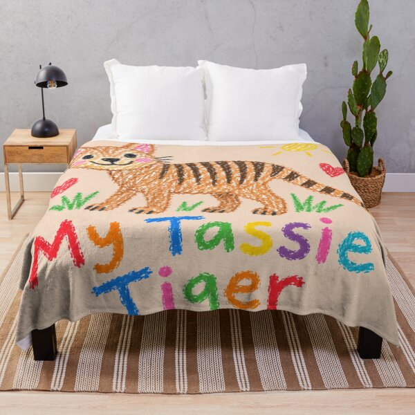 Item preview, Cute My Tassie Tiger Thylacine Crayon Art designed and sold by Yellowriversss.