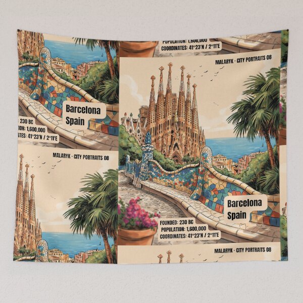 Item preview, Barcelona Spain Retro Comics City Portrait No. 08 designed and sold by Malaryk.