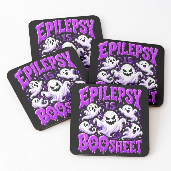 Item preview, Funny Epilepsy Is Boo Sheet Halloween Cute Purple Ghost Awareness Humor designed and sold by JustBeStylish.